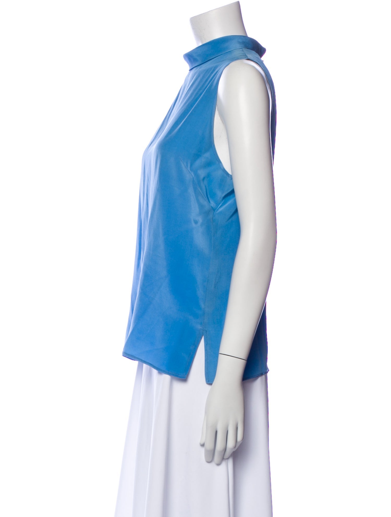 Worme Silk Mock Neck Blouse