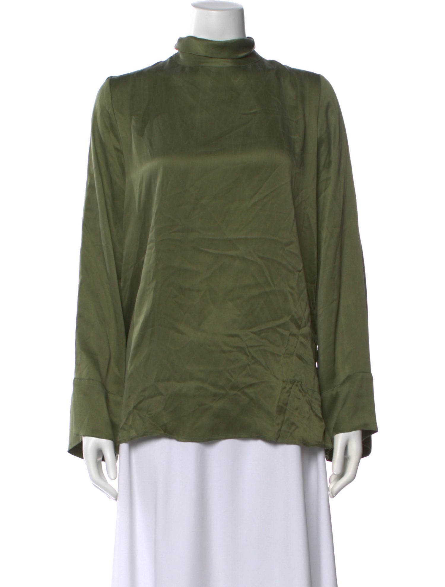 Worme Silk Mock Neck Blouse