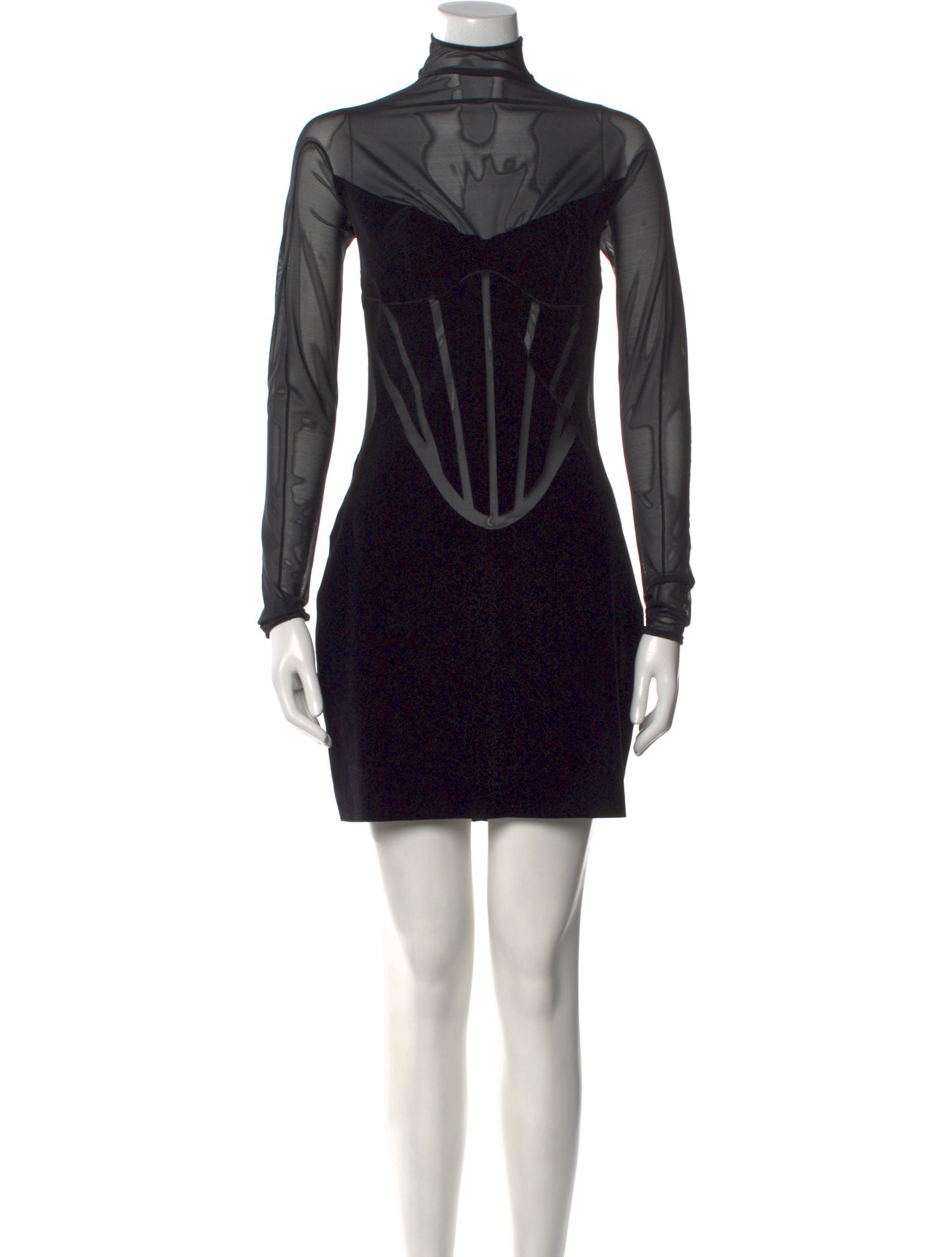 Wolford x Mugler Turtleneck Mini Dress