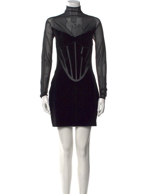 Wolford x Mugler Turtleneck Mini Dress