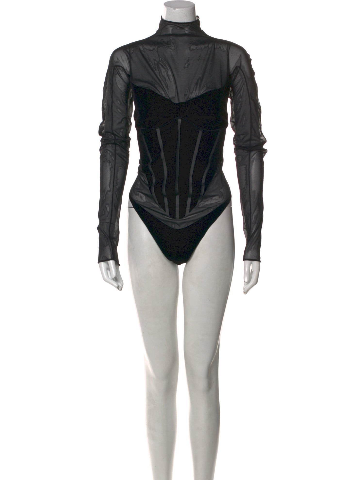 Wolford x Mugler Turtleneck Long Sleeve Bodysuit w/ Tags