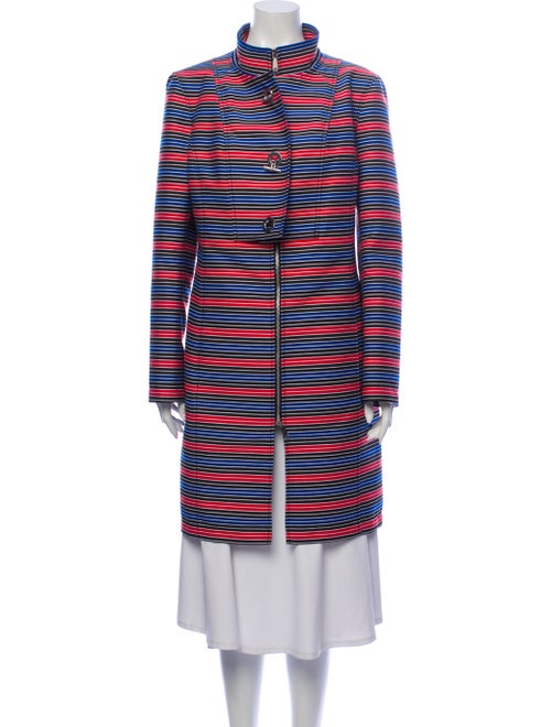 Worth Striped Coat Blue
