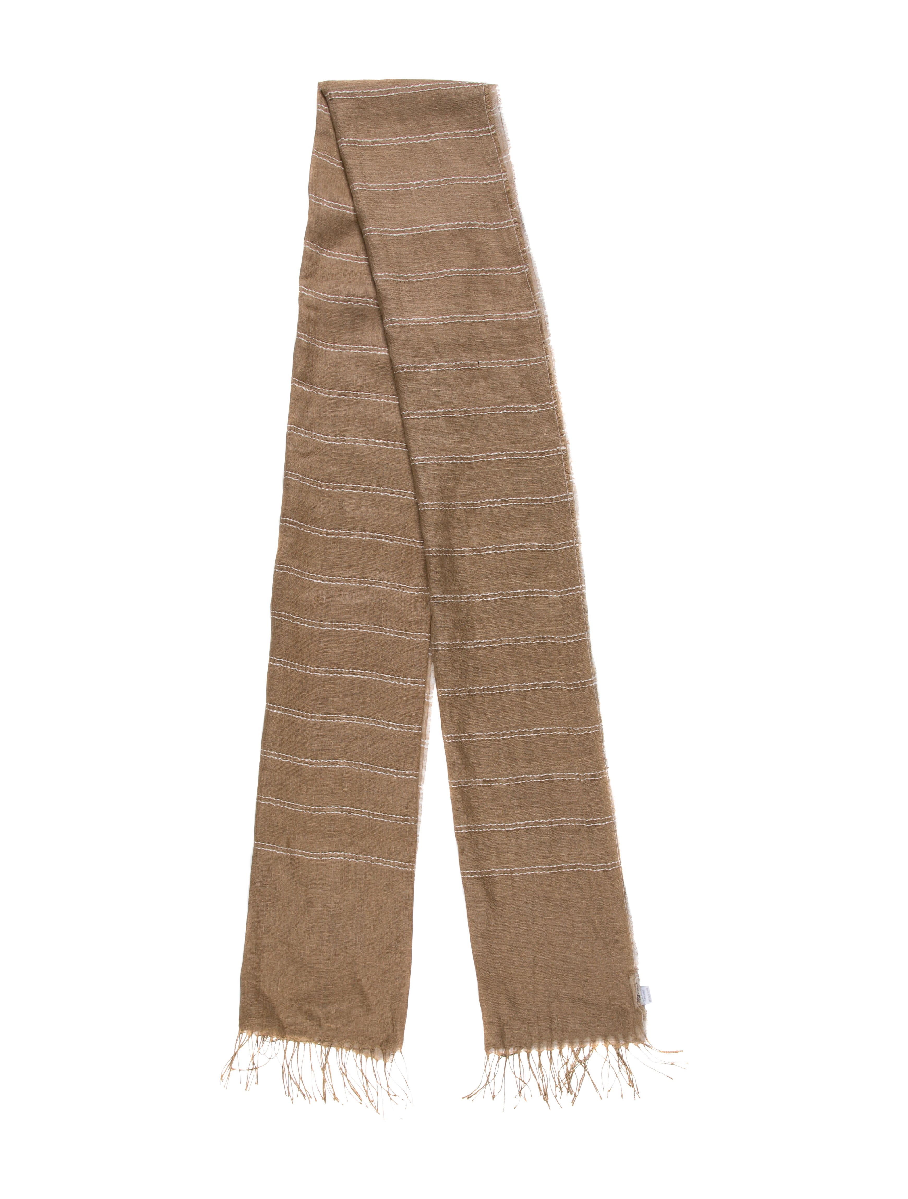 Worth Silk Striped Scarf