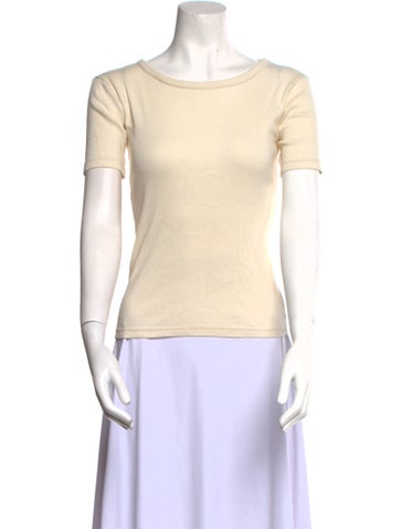 Worn Tops Bateau Neckline Short Sleeve T-Shirt S