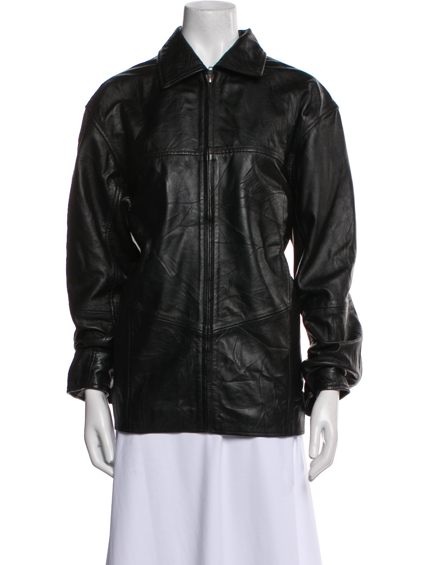 WORN Leather Bomber Jacket