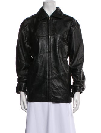 WORN Leather Bomber Jacket