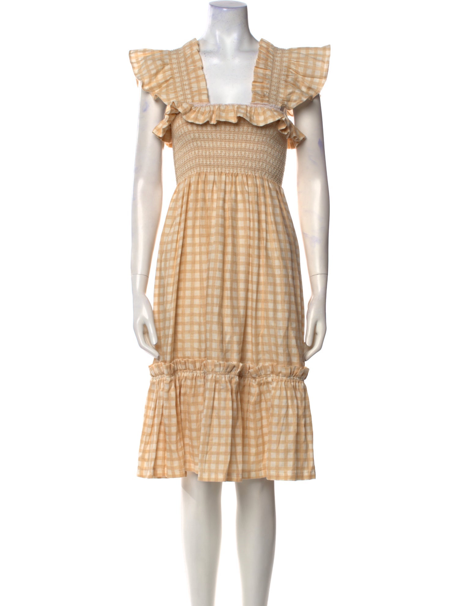 Lindsey Thornburg Plaid Print Knee-Length Dress