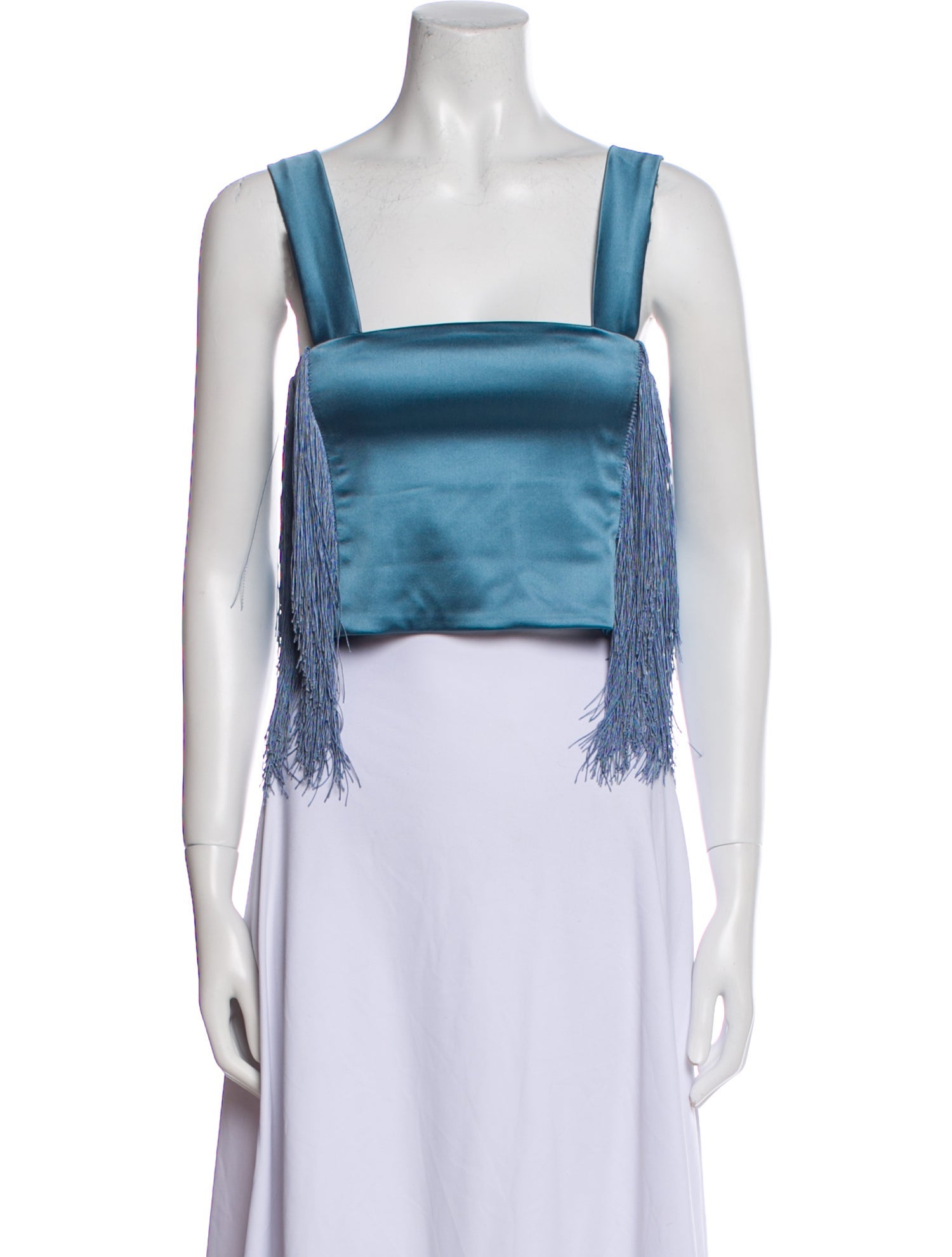 Lindsey Thornburg Square Neckline Sleeveless Crop Top