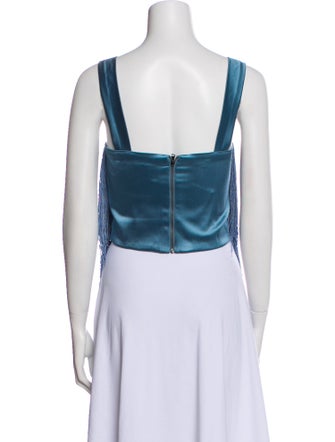 Lindsey Thornburg Square Neckline Sleeveless Crop Top