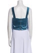 Lindsey Thornburg Square Neckline Sleeveless Crop Top