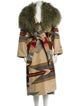 Lindsey Thornburg Silk Printed Trench Coat
