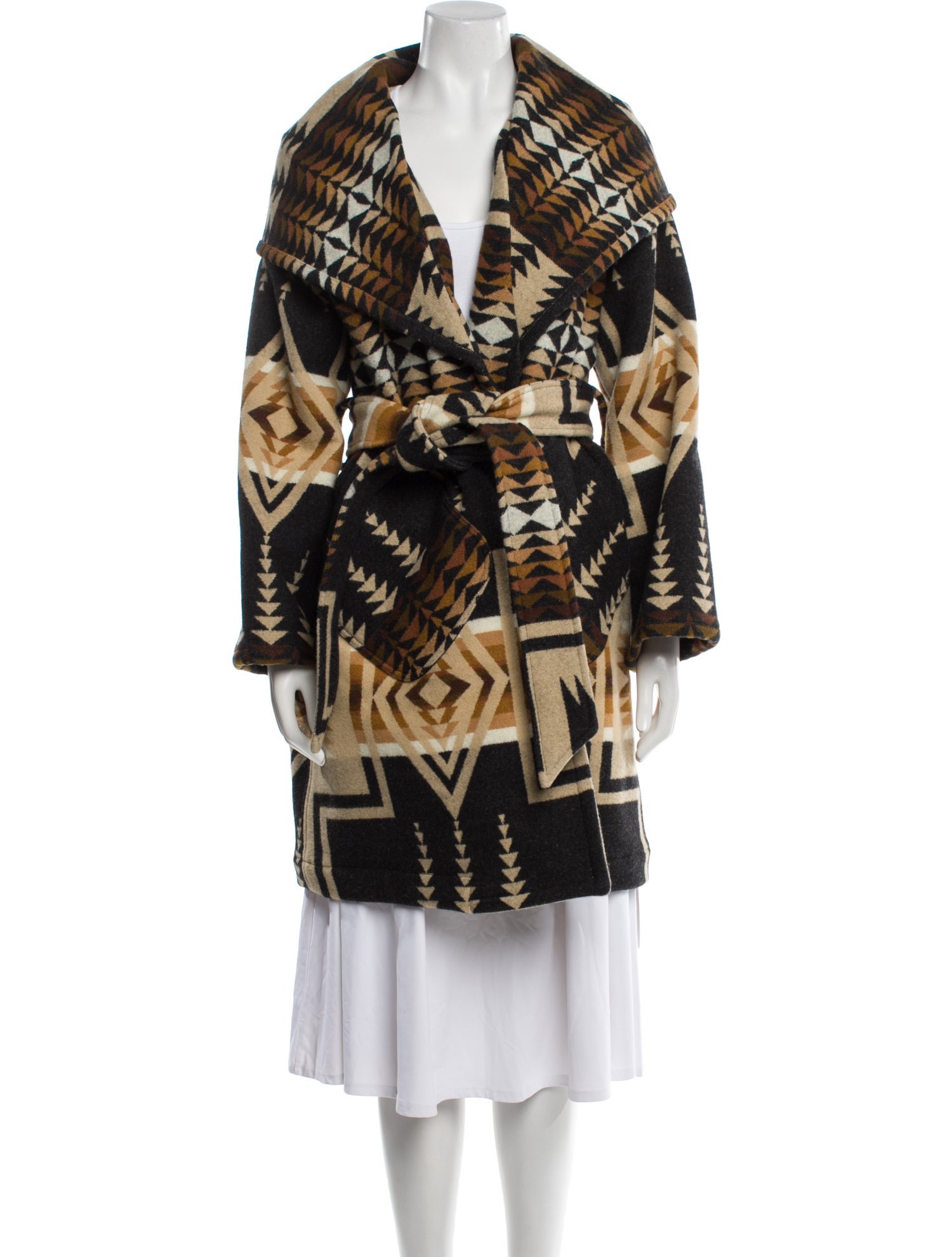 Lindsey Thornburg Wool Printed Coat