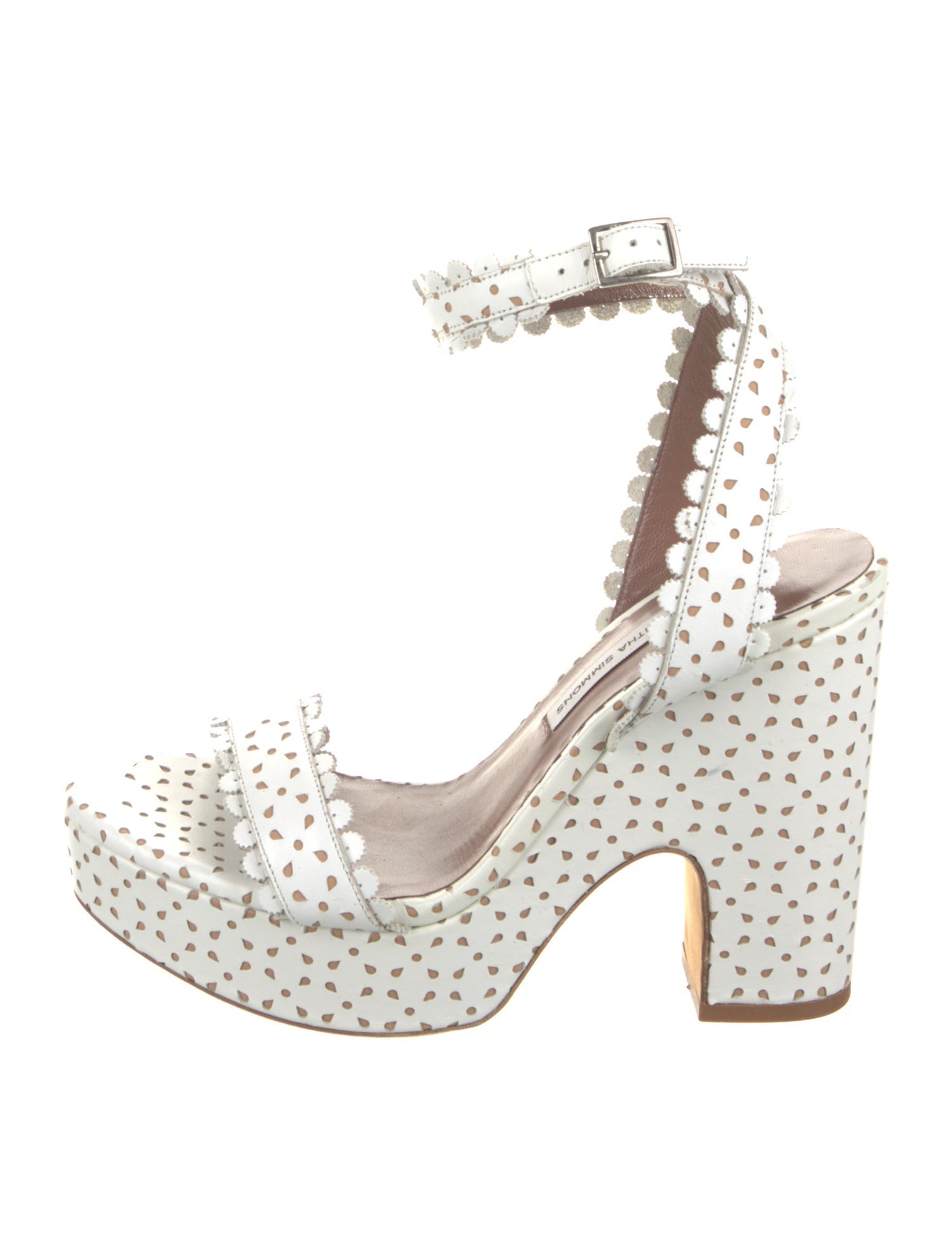 Tabitha Simmons Leather Printed Slingback Sandals