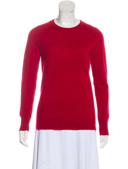 White + Warren Cashmere Crew Neck Sweater Red