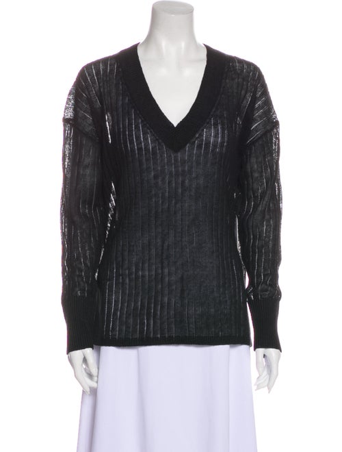 White + Warren Linen V-Neck Sweater w/ Tags White