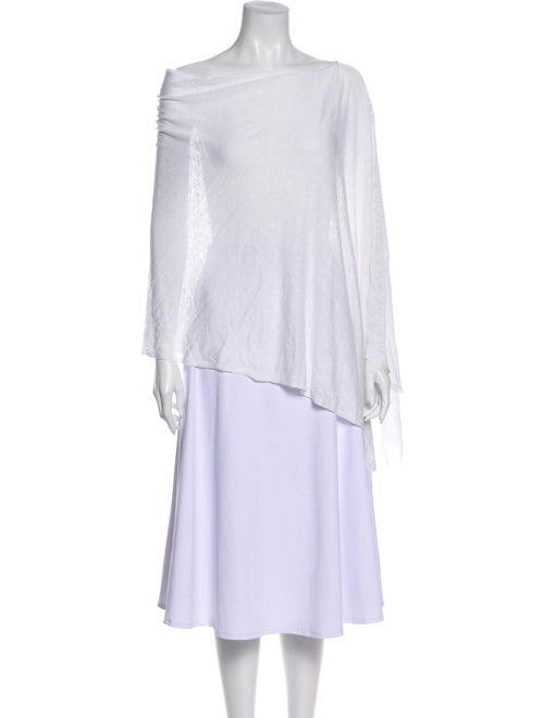 White + Warren Linen Knit Scarf White