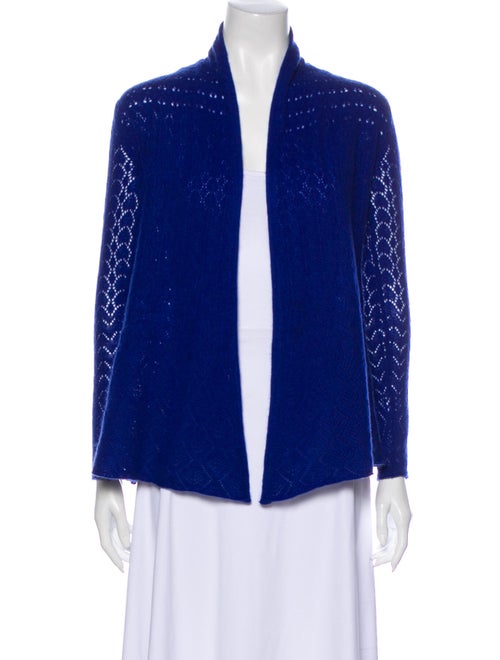 White + Warren Cashmere Open Front Sweater White