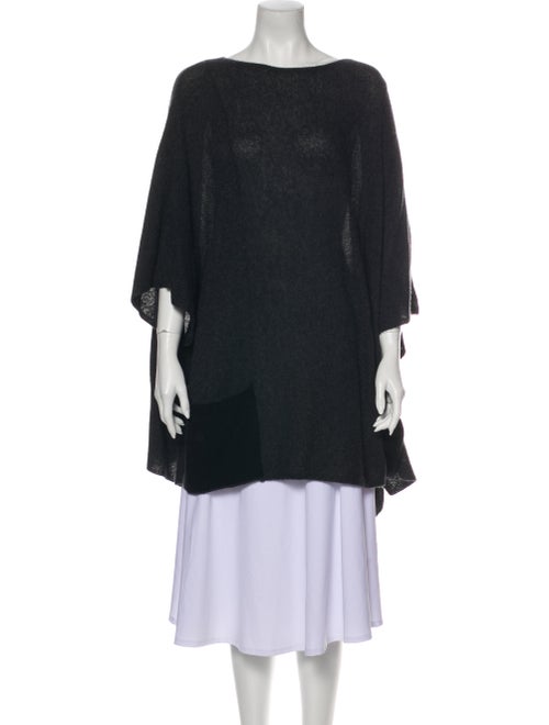 White + Warren Pocket Poncho Cashmere Sweater w/ T