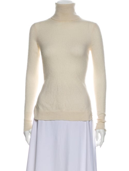 White + Warren Cashmere Turtleneck Sweater White