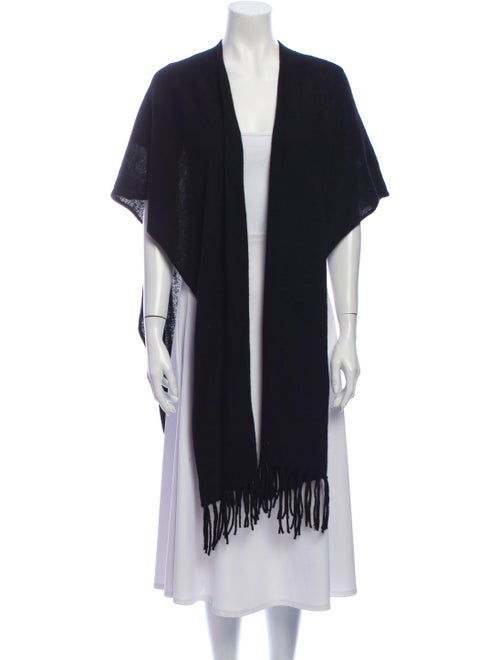 White + Warren Knit Shawl Black
