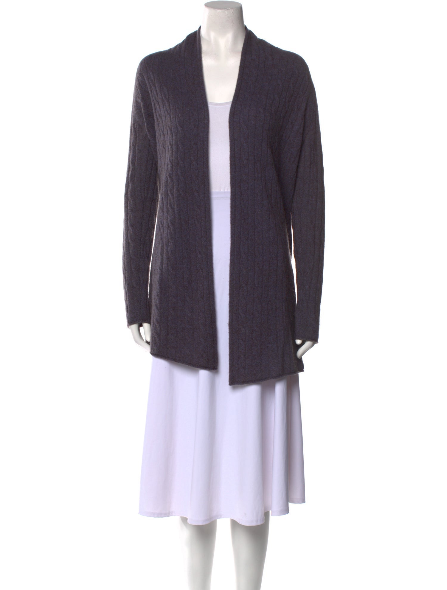 White + Warren Cashmere Open Front Sweater