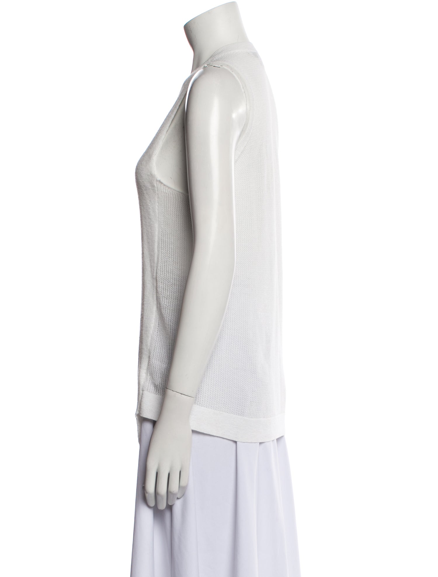 White + Warren Scoop Neck Sleeveless Top