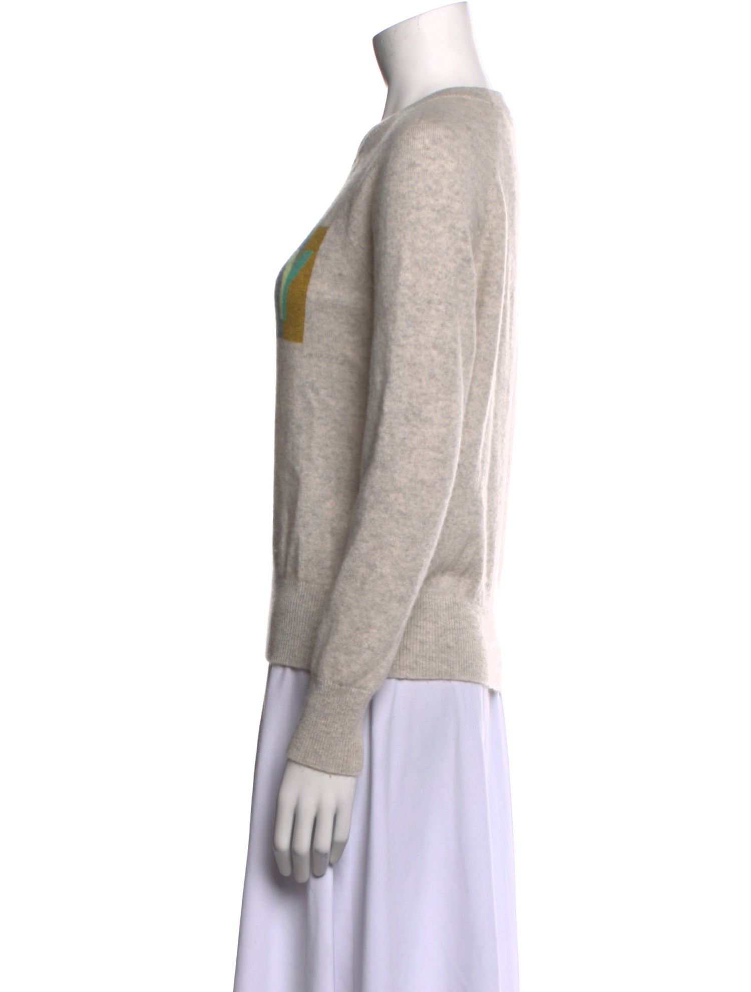 White + Warren Cashmere Graphic Print Sweater