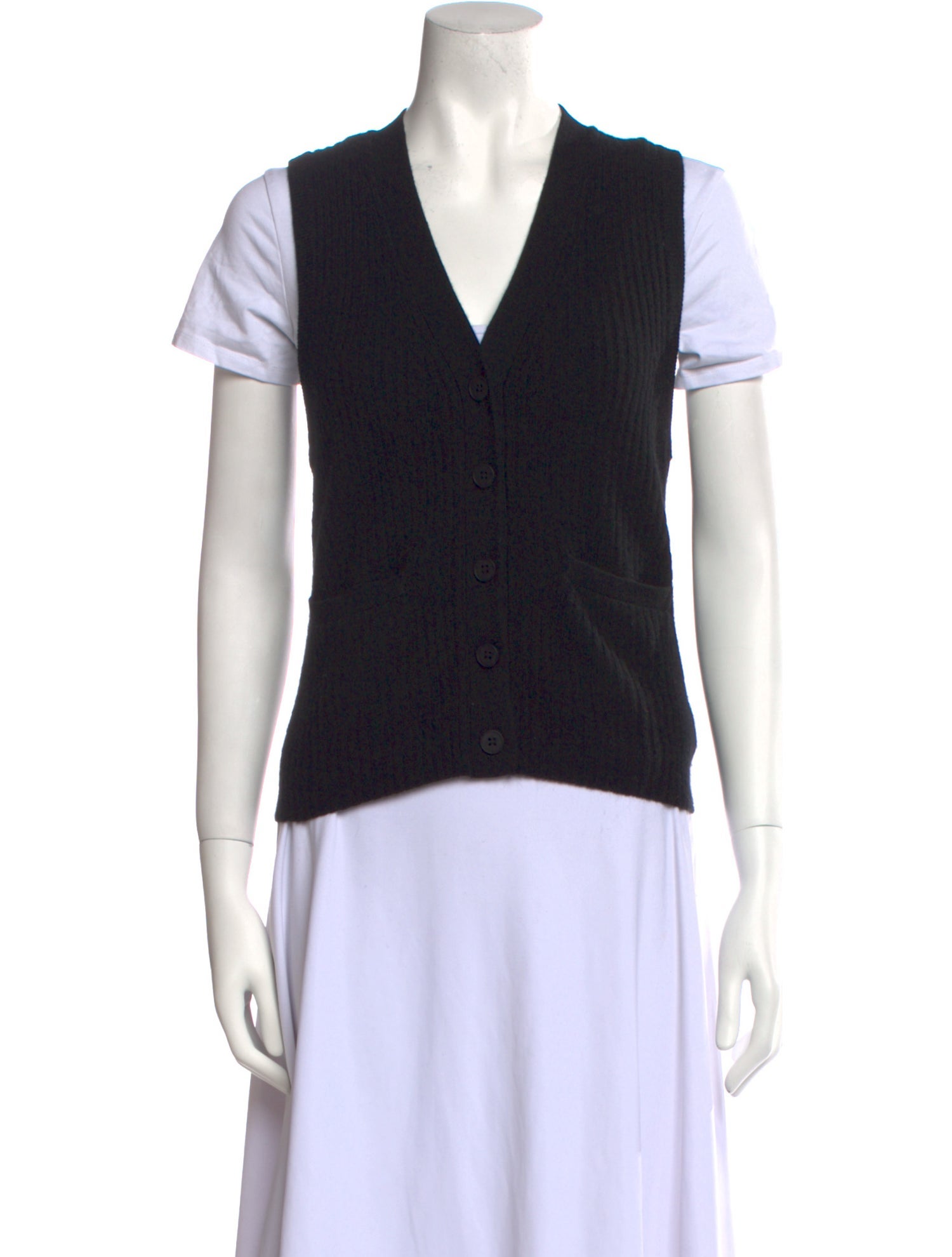 White + Warren Cashmere V-Neck Sweater