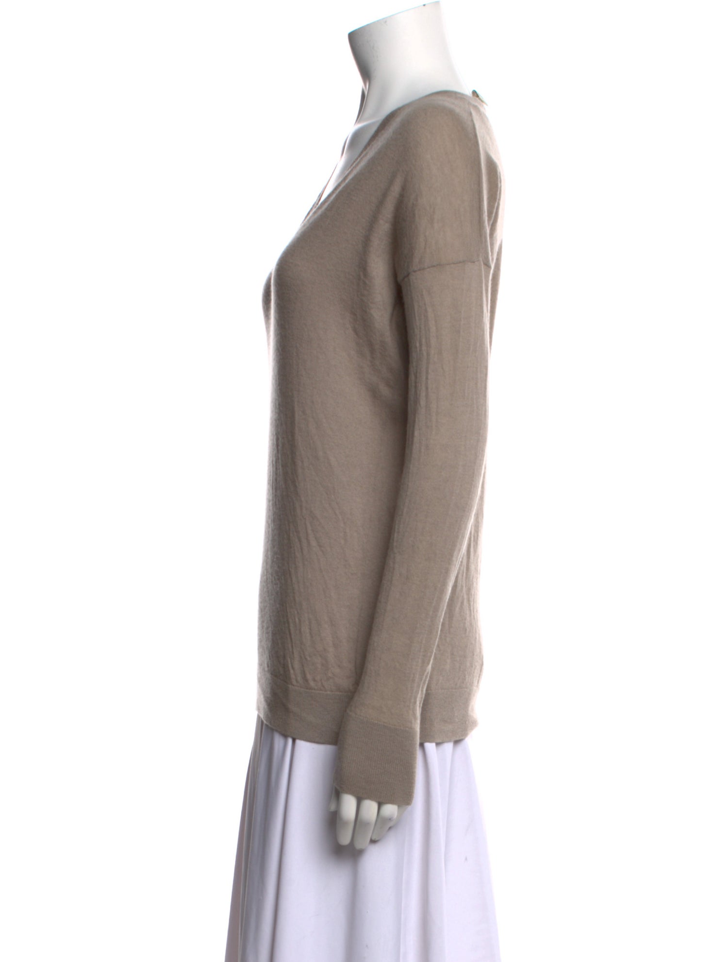 White + Warren Cashmere V-Neck Sweater