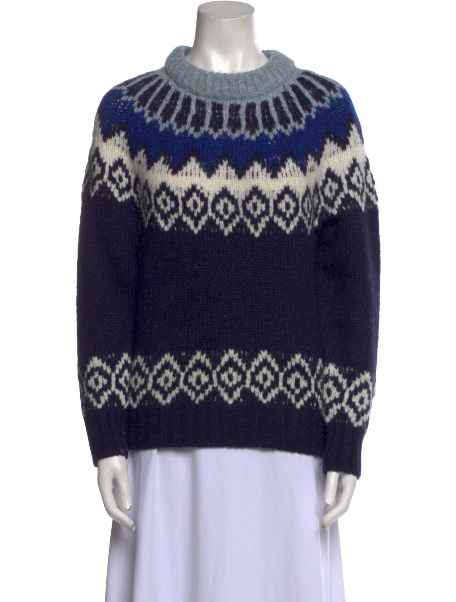 White + Warren Baby Alpaca Printed Sweater