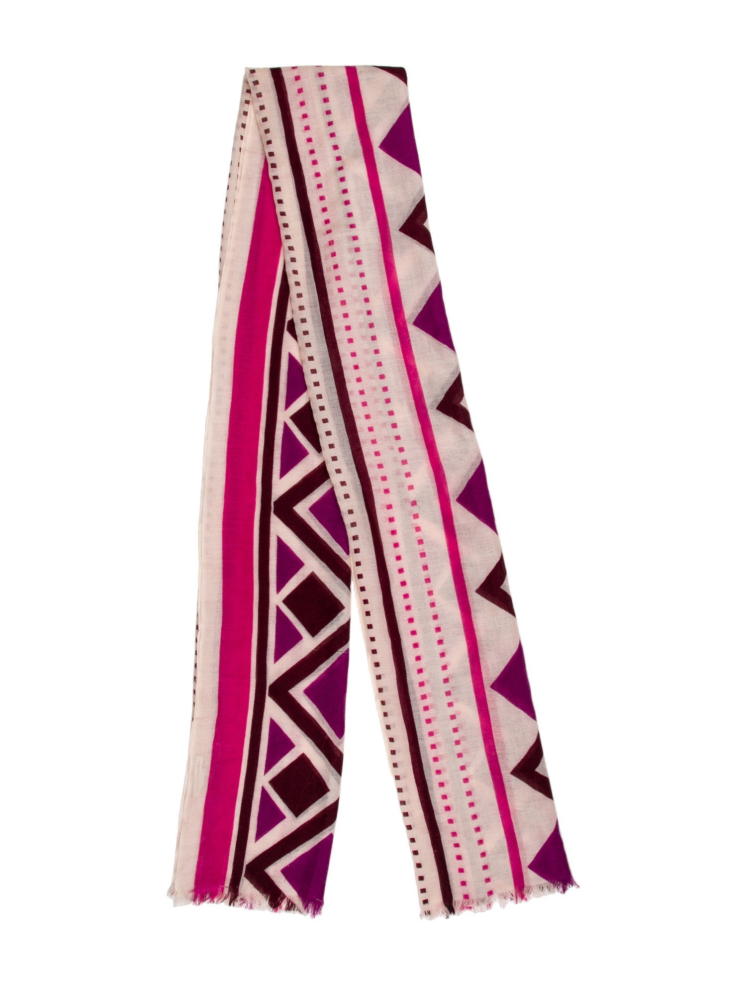 White + Warren Silk Printed Scarf