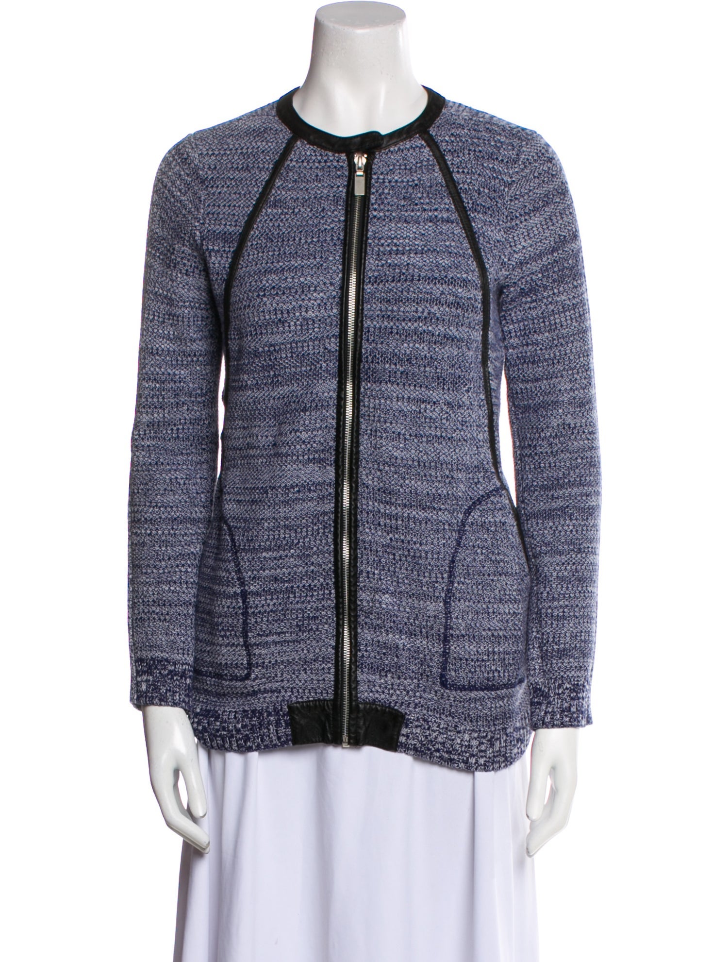 White + Warren Tweed Pattern Jacket