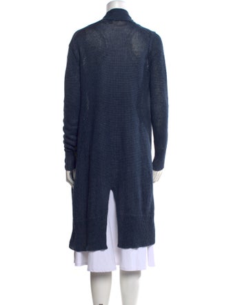 White + Warren Linen Open Front Sweater