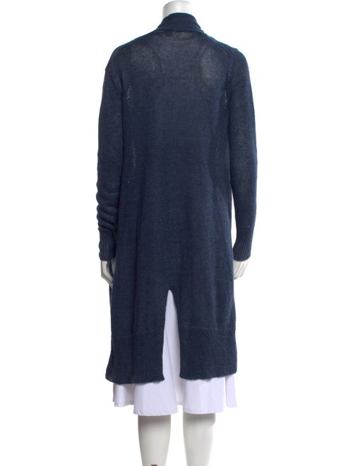 White + Warren Linen Open Front Sweater