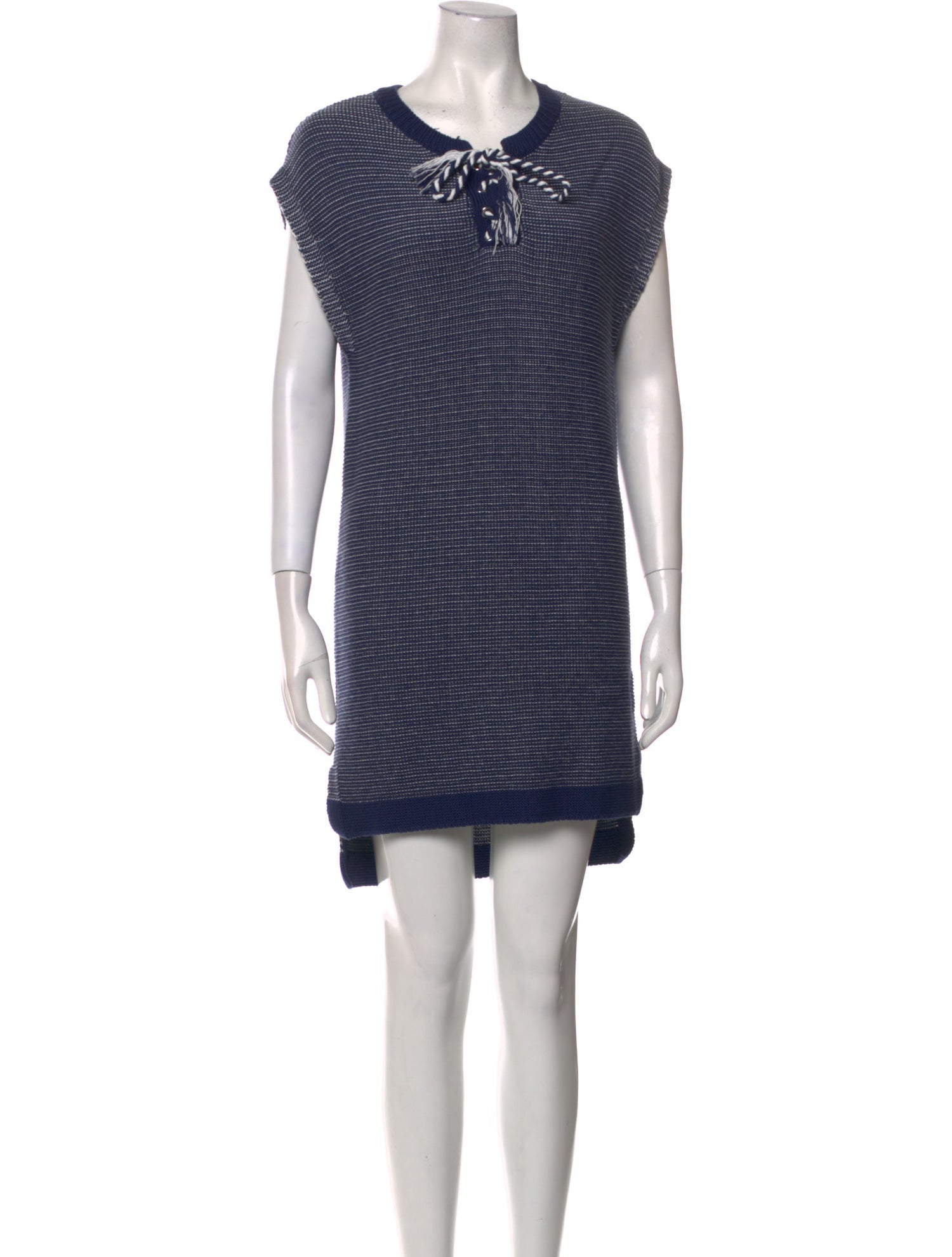 White + Warren Striped Mini Dress