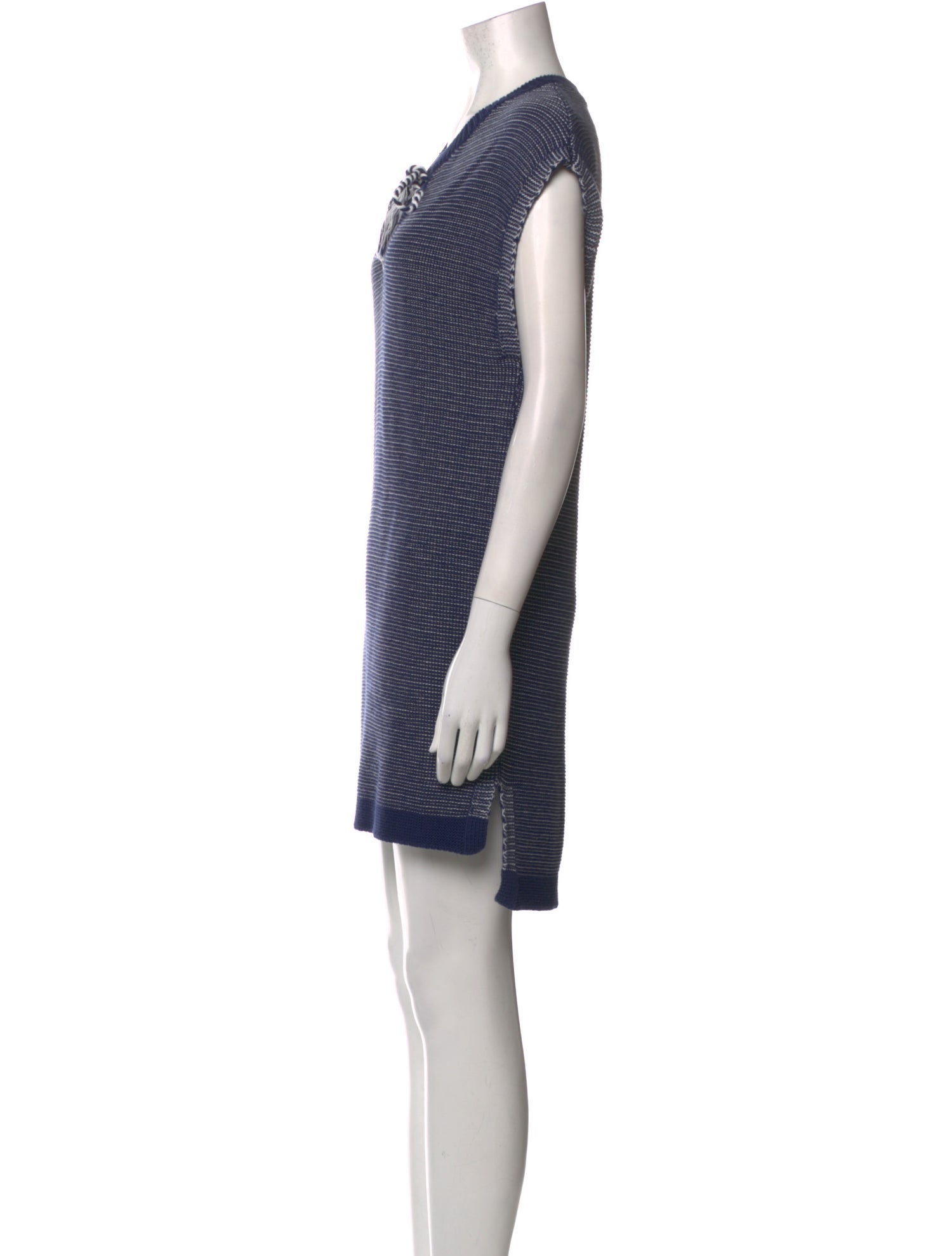 White + Warren Striped Mini Dress