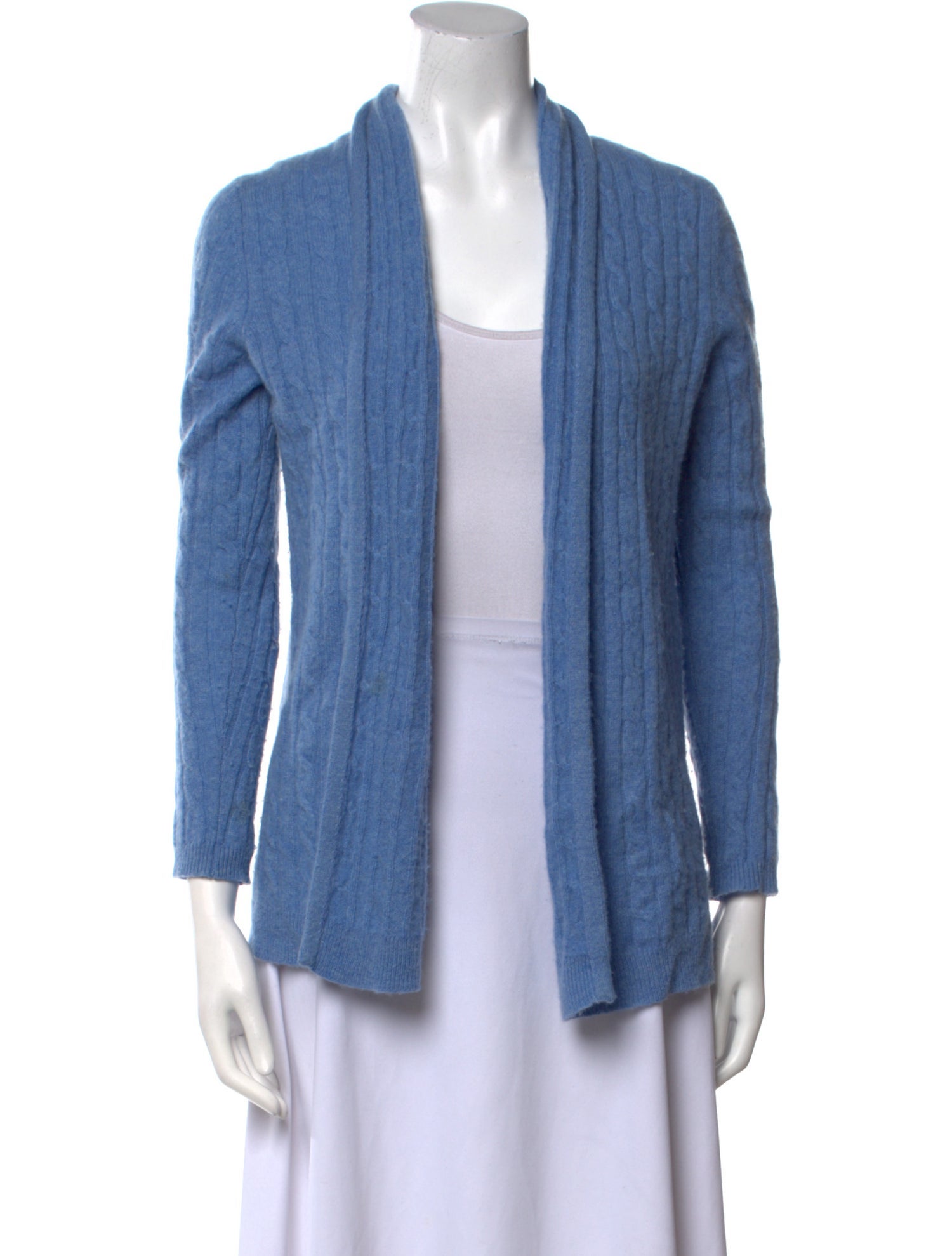 White + Warren Cashmere Open Front Sweater