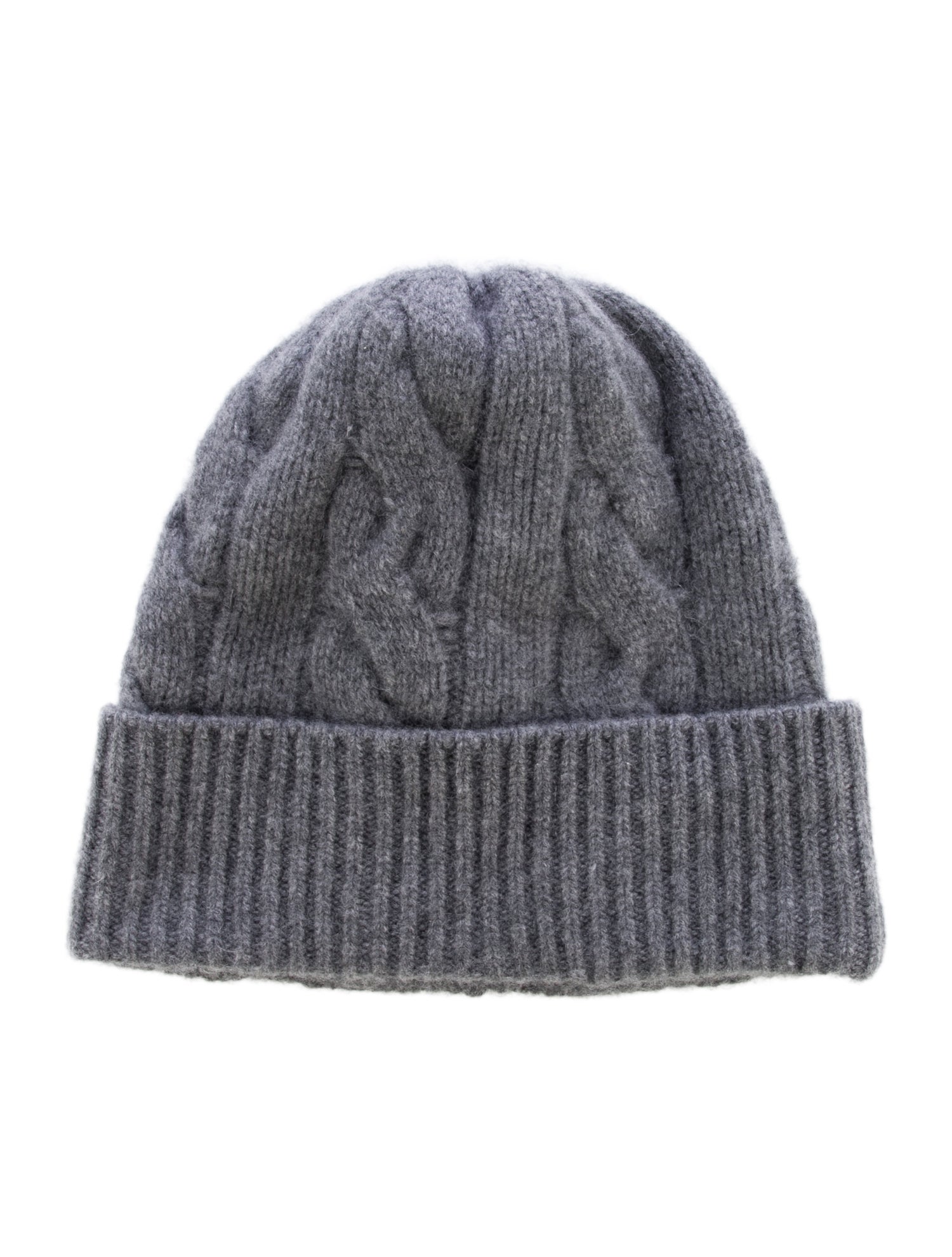 White + Warren grey pattern print knitted beanie