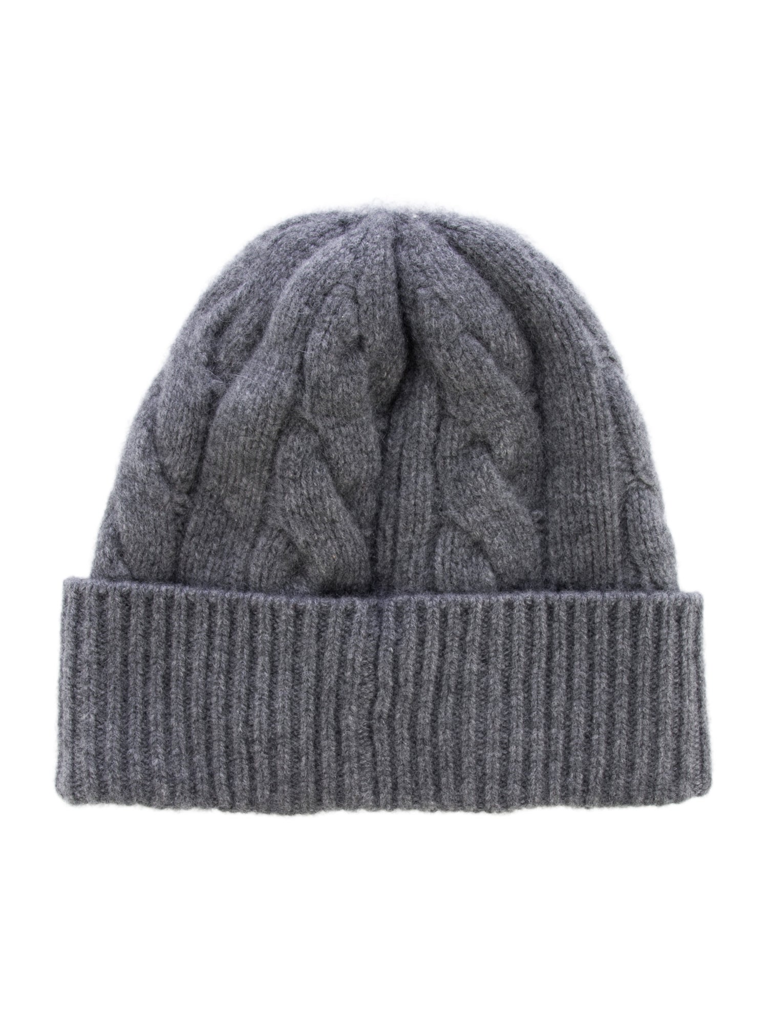 White + Warren grey pattern print knitted beanie