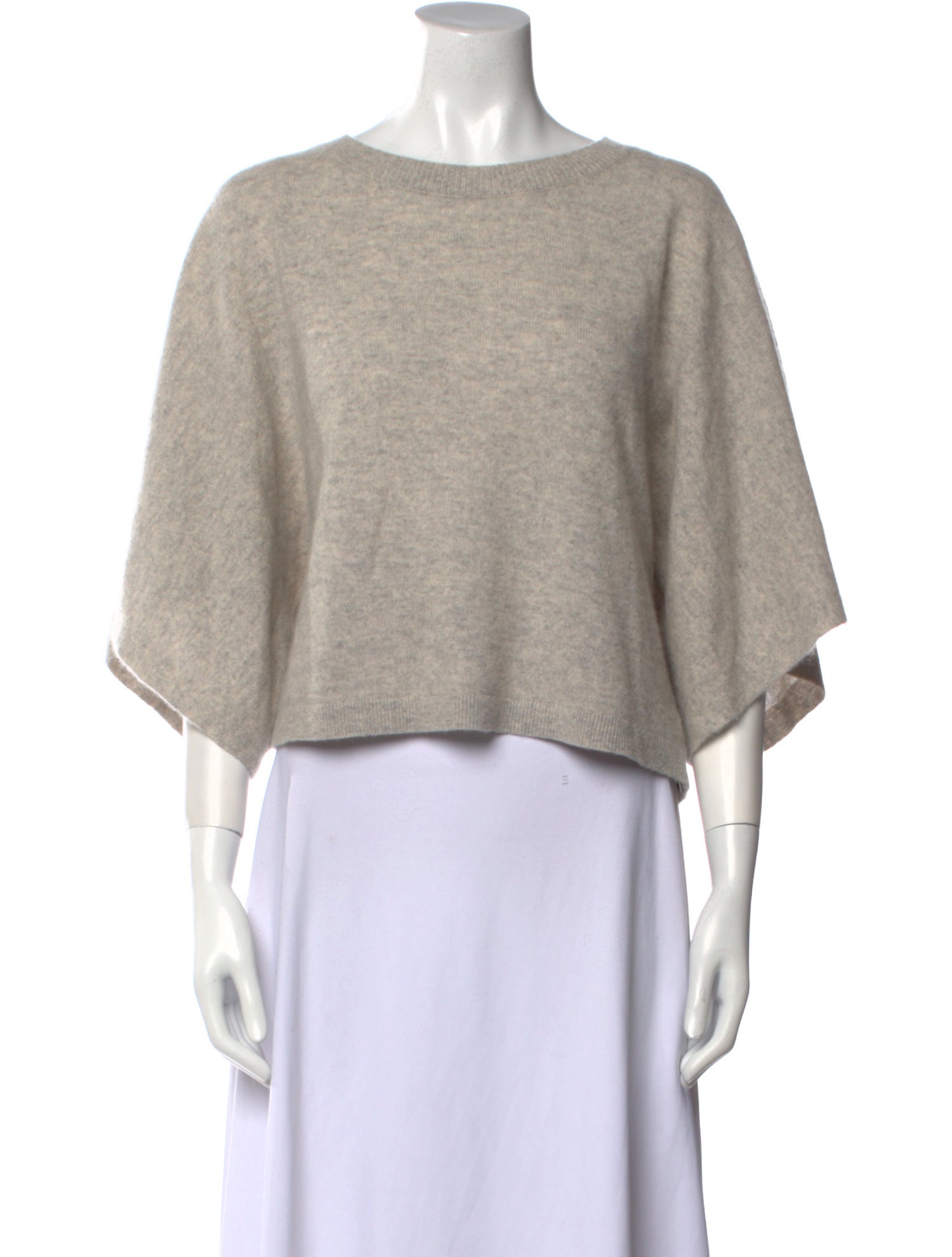 White + Warren Cashmere Bateau Neckline Crop Top