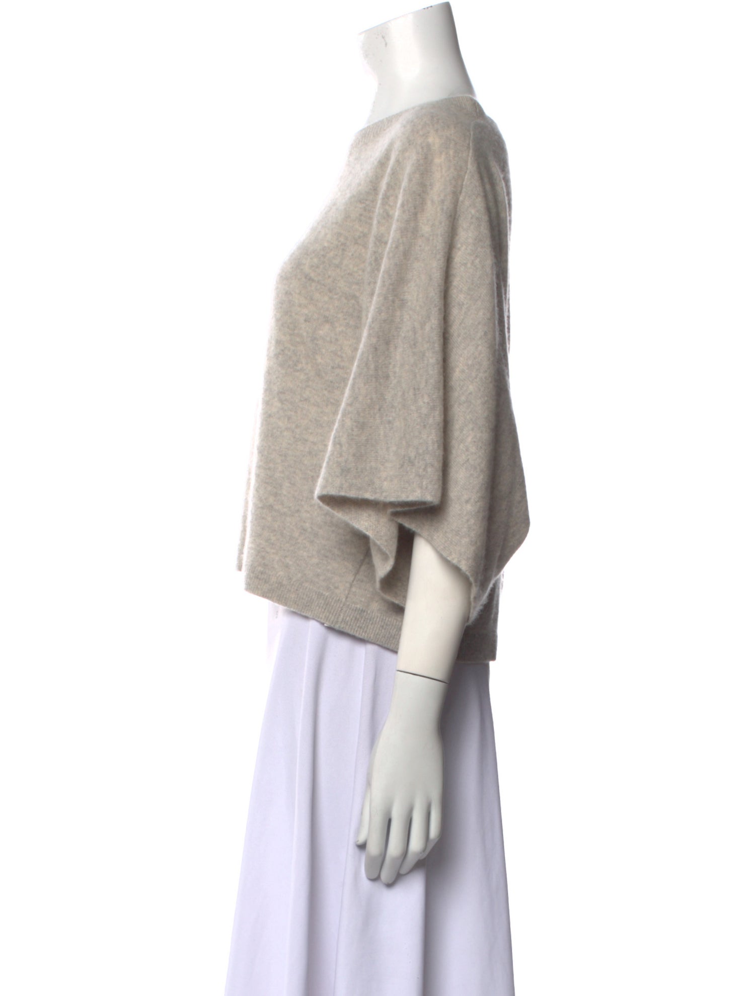 White + Warren Cashmere Bateau Neckline Crop Top