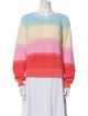 White + Warren Colorblock Pattern Crew Neck Sweater