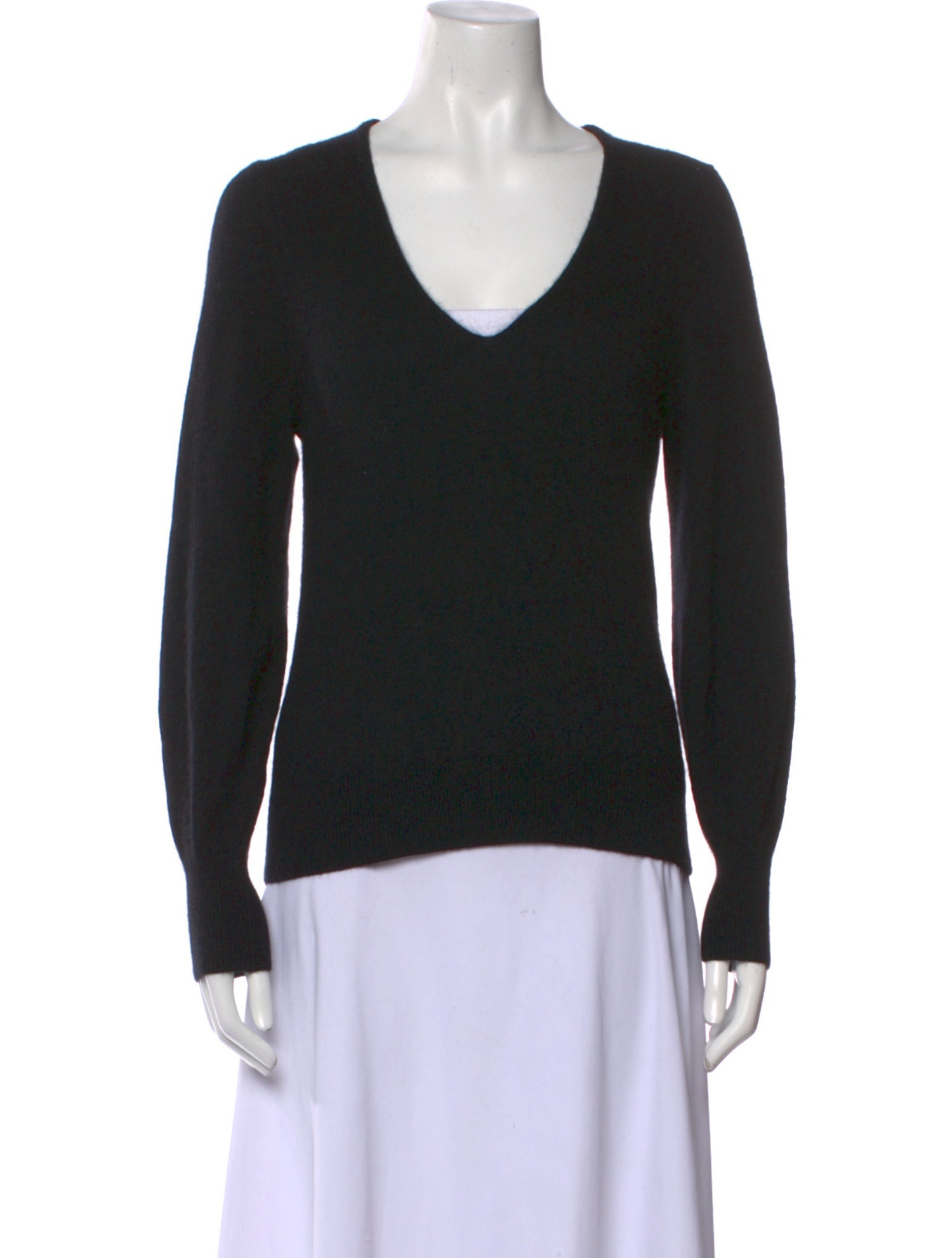 White + Warren Cashmere V-Neck Sweater
