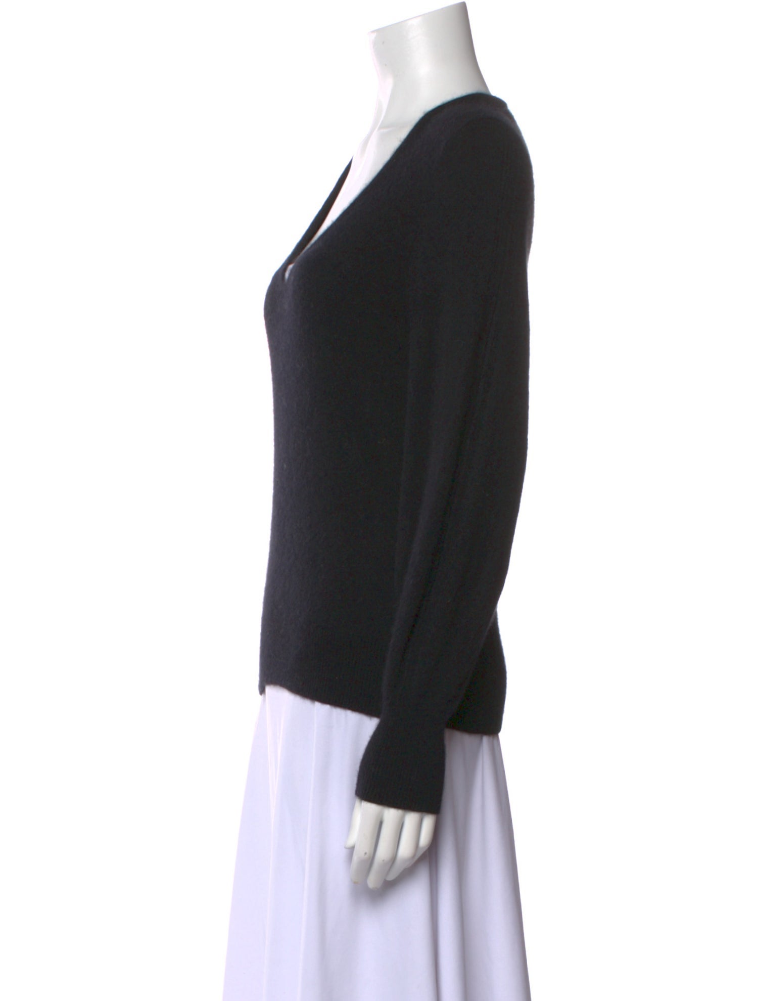 White + Warren Cashmere V-Neck Sweater