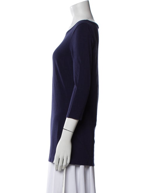 White + Warren Bateau Neckline Three-Quarter Sleeve Sweatshirt