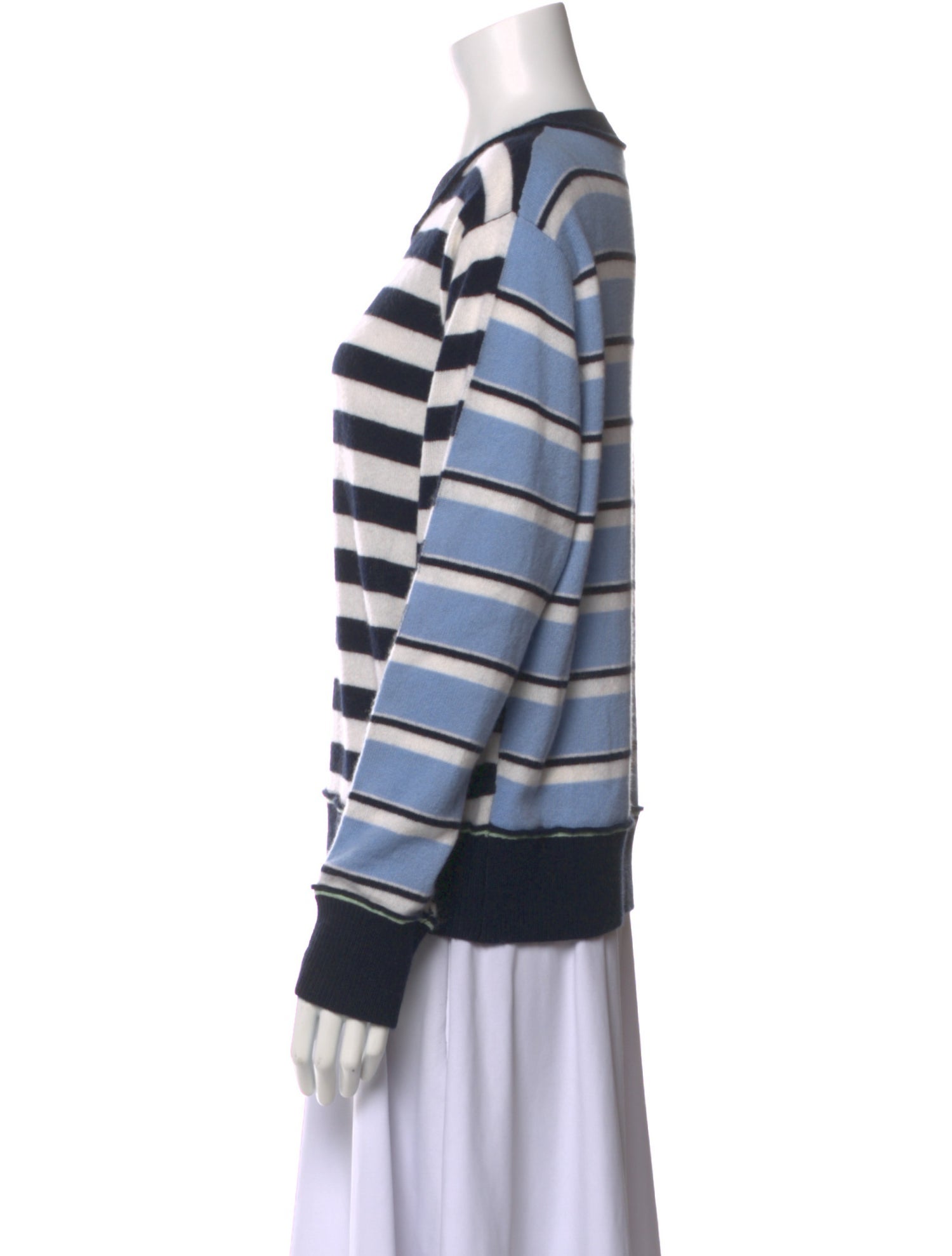 White + Warren Cashmere Striped Sweater