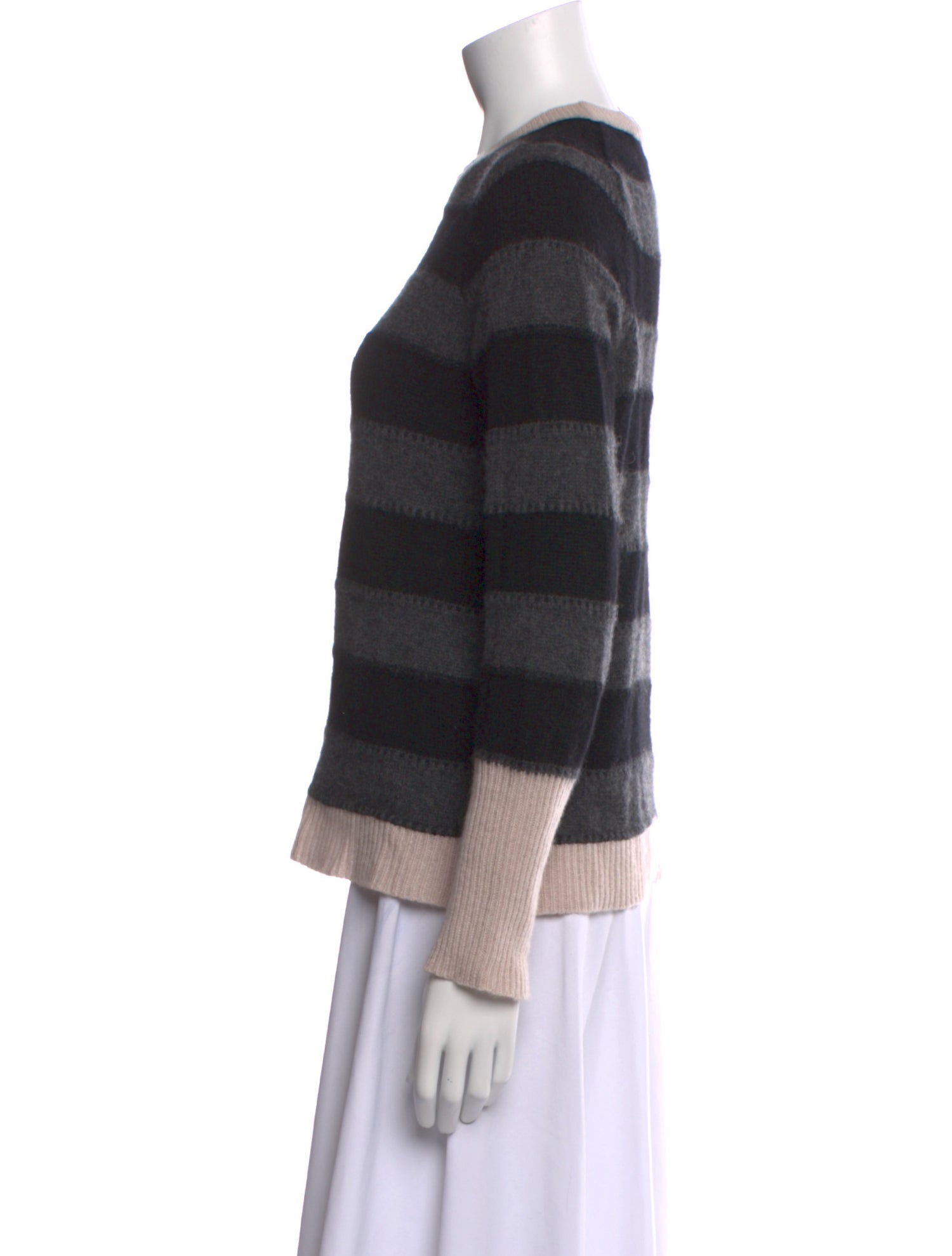 White + Warren Cashmere Striped Sweater