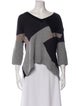 White + Warren Cashmere Colorblock Pattern Sweater