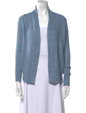 White + Warren Linen Open Front Sweater