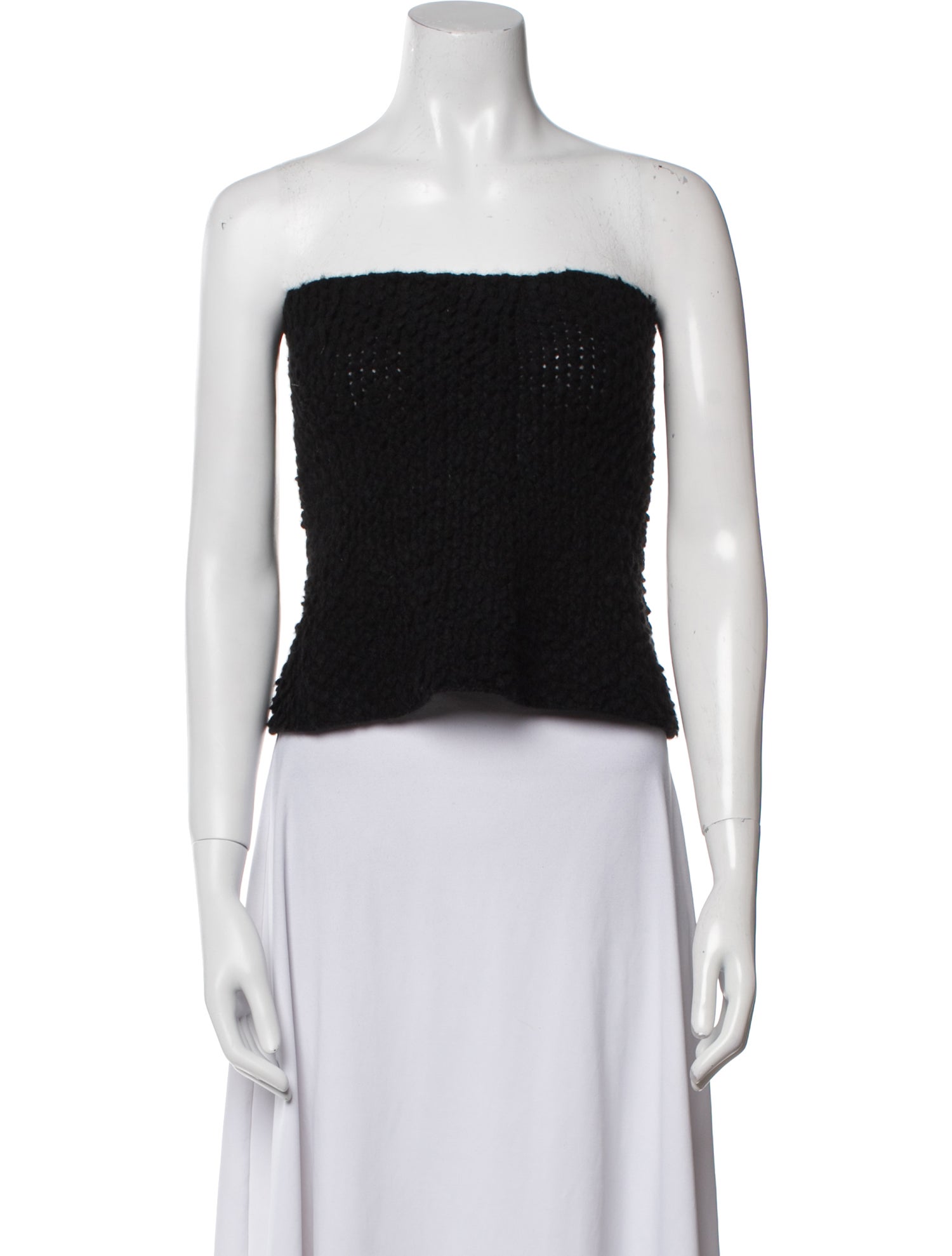 White + Warren Cashmere Strapless Sweater